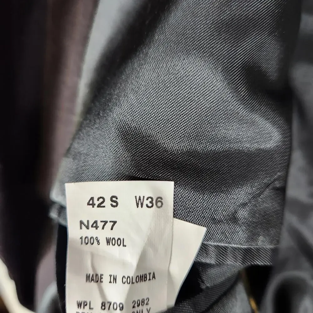 Nautica 42S Wool Blazer Brown Pinstripe 2 Button Sport Coat Jacket‎ W36 Colombia